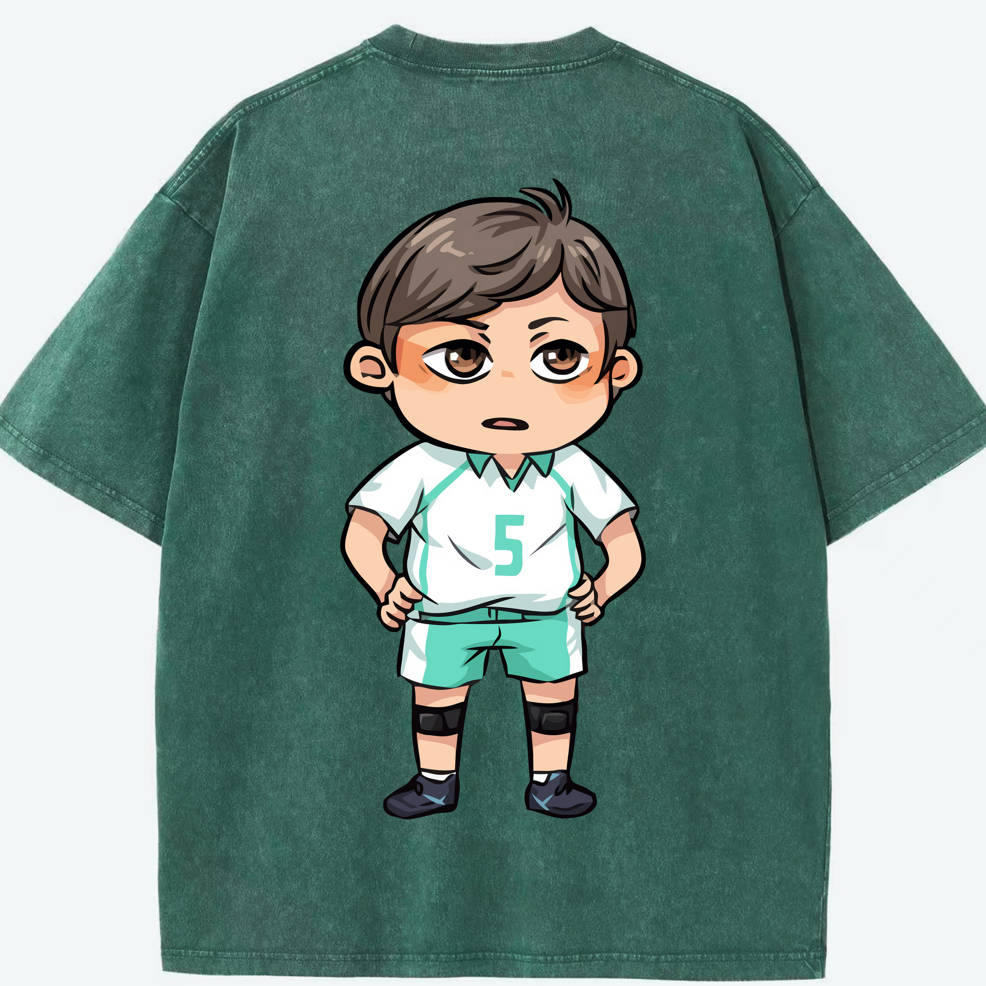 （画像用） ハイキュー!! Haikyu!! 綿100% ヴィンテージ風 半袖Tシャツ（背面プリント）